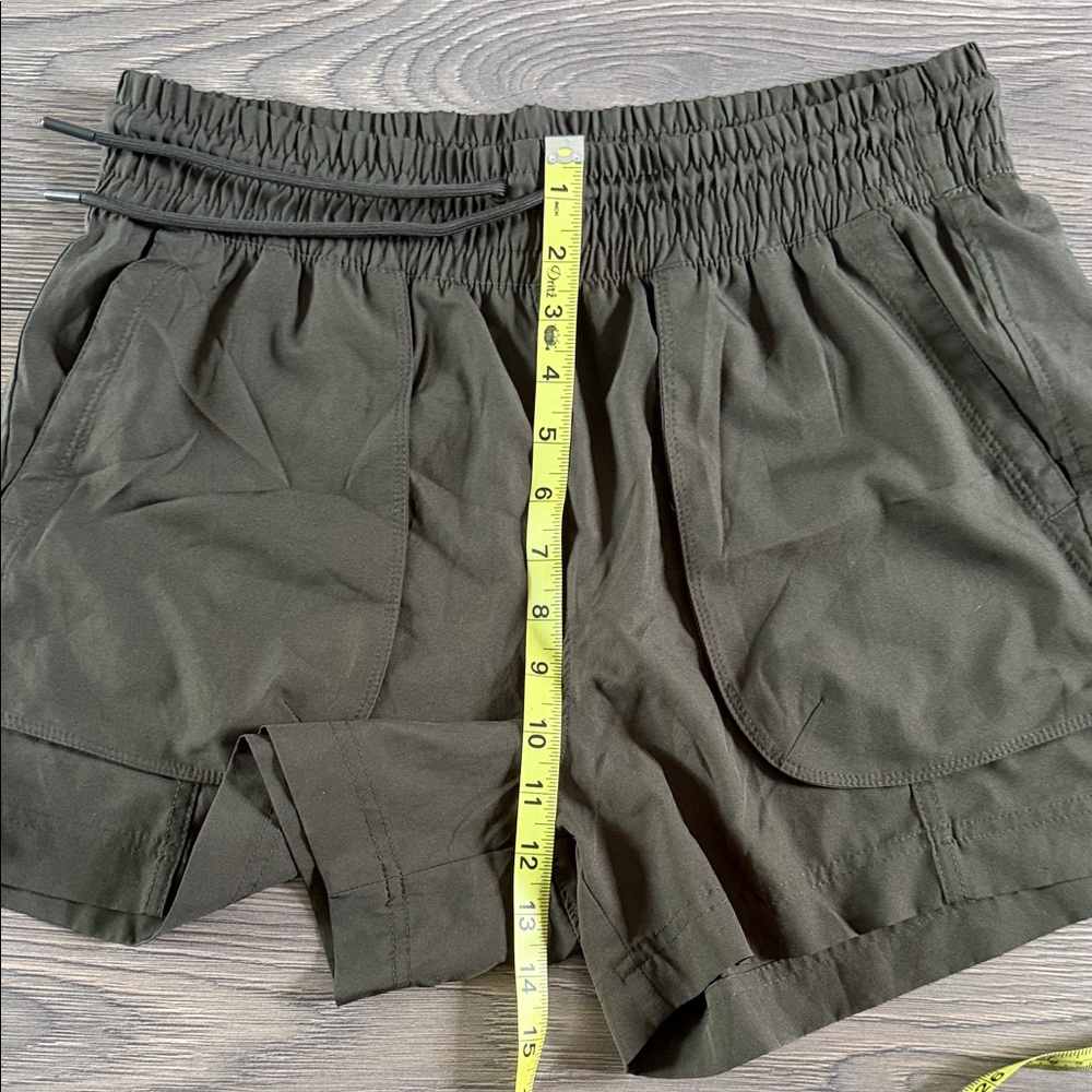 Olive Green Women's Athletic Shorts - Picture 9 of 9